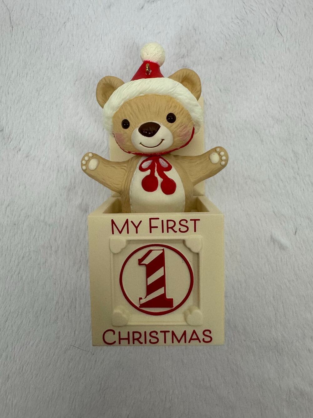 2019  Hallmark Keepsake My First Christmas Teddy Bear Ornament with box